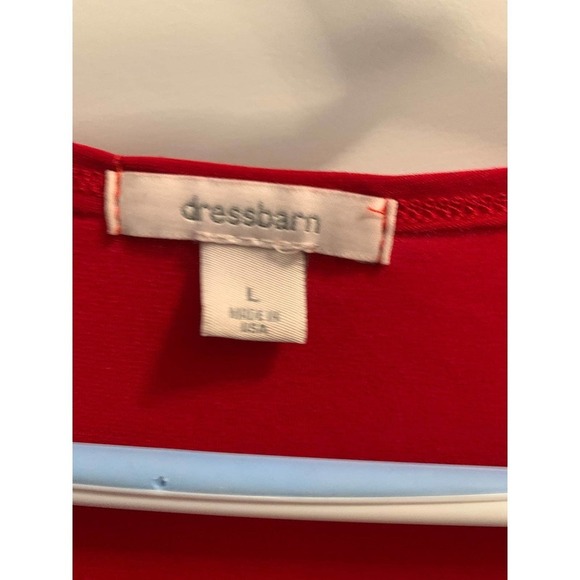 Dressbarn red stretch knit crossover Blouse​​​ - Picture 2 of 2
